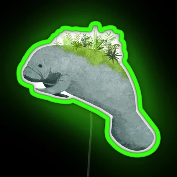 Majestic Sea Cow RGB Neon Sign