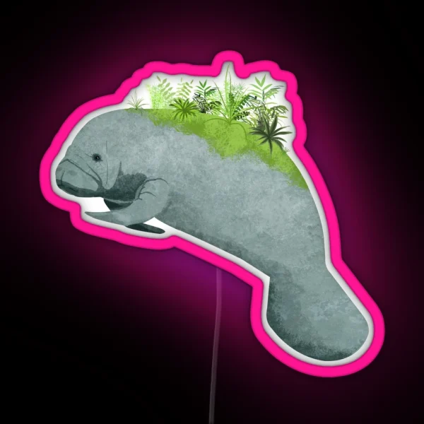 Majestic Sea Cow RGB Neon Sign