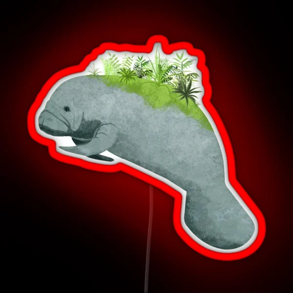 Majestic Sea Cow RGB Neon Sign