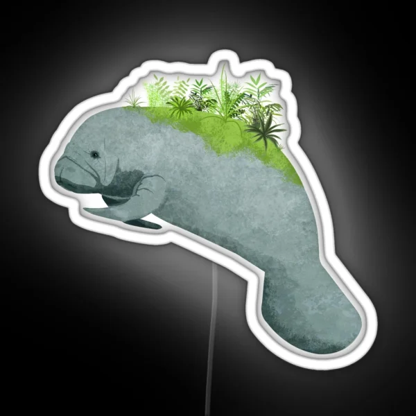 Majestic Sea Cow RGB Neon Sign