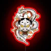 Eye-catching RGB LED light wall decor in vibrant neon style.