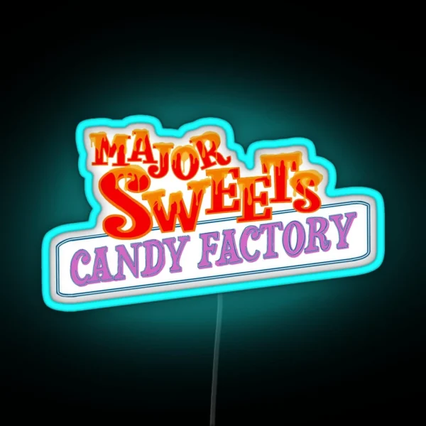 Major Sweets Candy Factory RGB Neon Sign