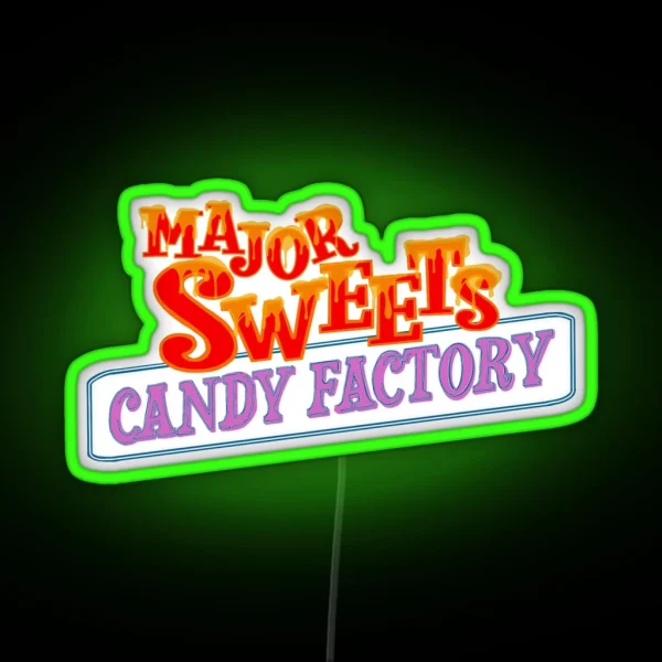 Major Sweets Candy Factory RGB Neon Sign