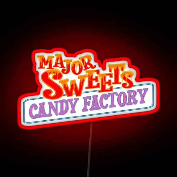 Major Sweets Candy Factory RGB Neon Sign
