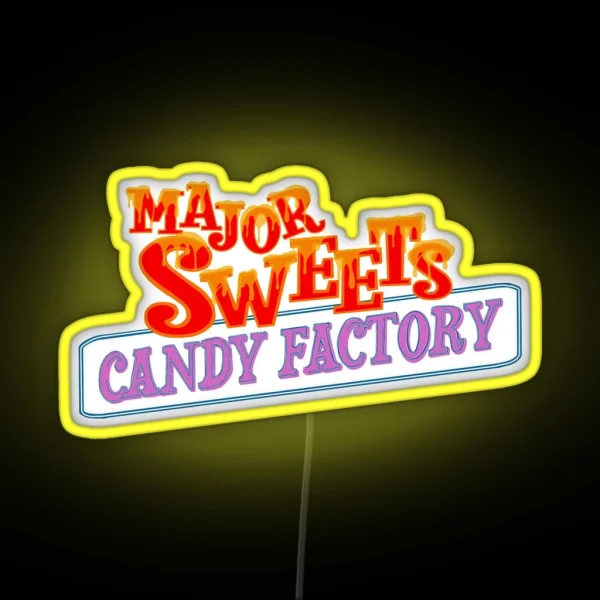 Major Sweets Candy Factory RGB Neon Sign