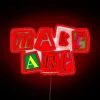 Add vibrant pop of color with artistic collage design neon.