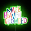 Add Vibrant Whimsy with This Customizable Neon Home Decor Sign.