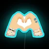 RGB Neon Sign with Colorful Letters Inspired by Friendship Bracelets