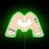 Neon Sign with Color-Changing Friendship Bracelet Design for Home Decor