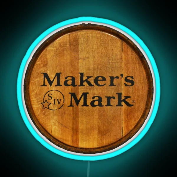 Maker S Mark Bourbon Barrel RGB Neon Sign