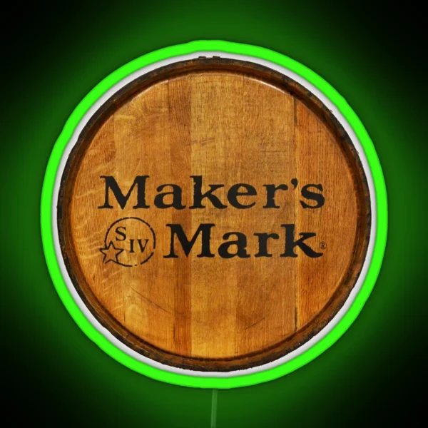 Maker S Mark Bourbon Barrel RGB Neon Sign