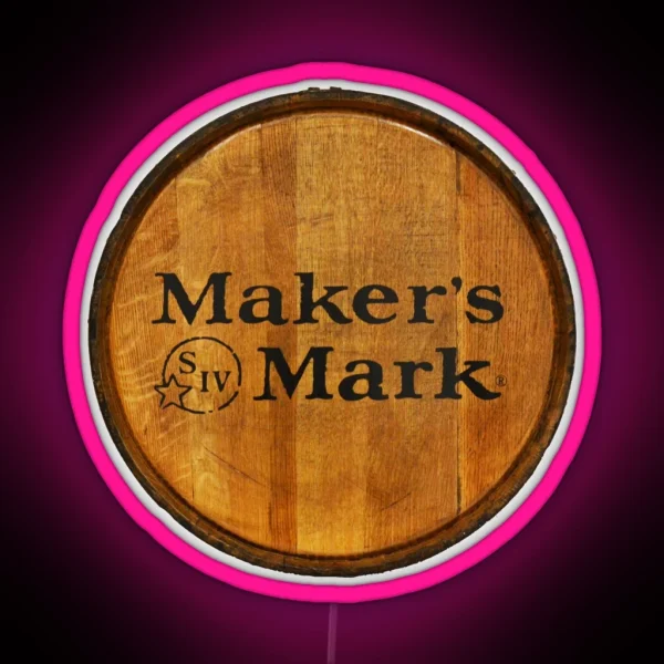 Maker S Mark Bourbon Barrel RGB Neon Sign