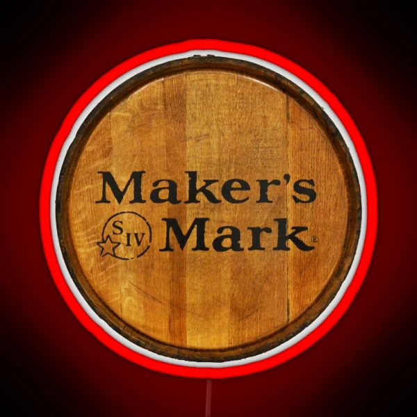 Maker S Mark Bourbon Barrel RGB Neon Sign