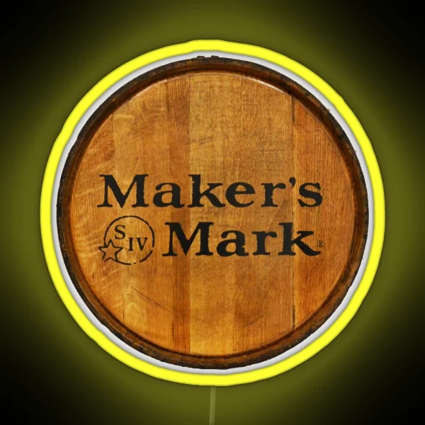 Maker S Mark Bourbon Barrel RGB Neon Sign