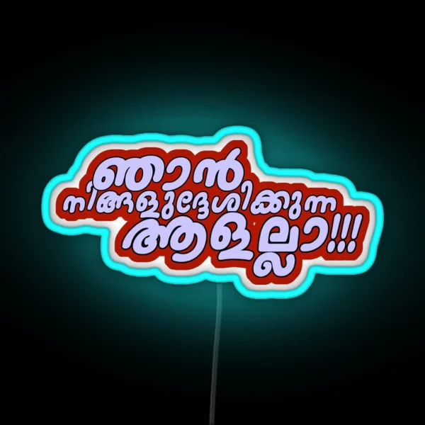 Malayalam Njan Ningaludheshikkunna Aalalla RGB Neon Sign