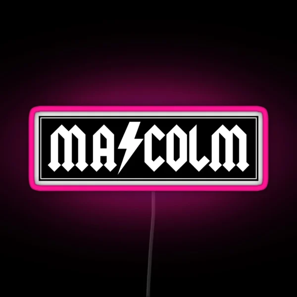 Malcolm Biker Patch RGB Neon Sign