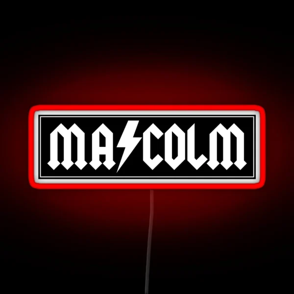 Malcolm Biker Patch RGB Neon Sign
