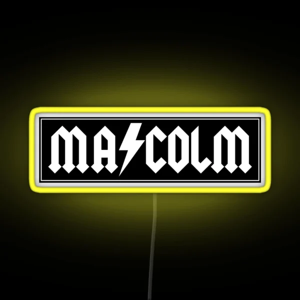 Malcolm Biker Patch RGB Neon Sign