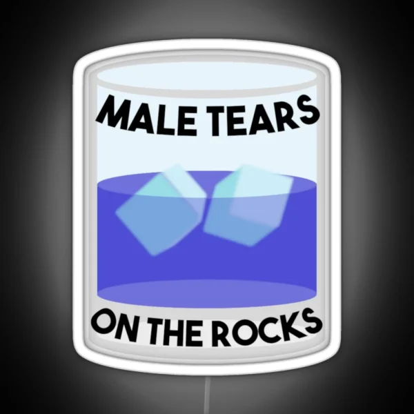 Male Tears On The Rocks RGB Neon Sign