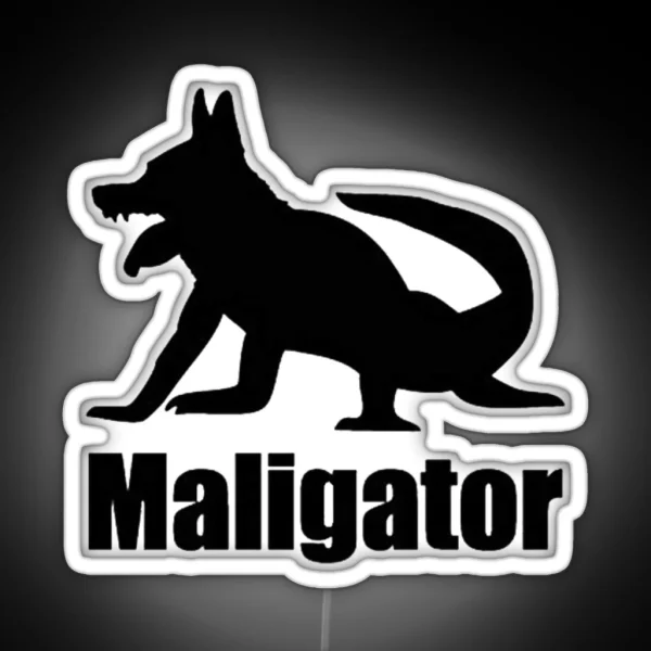 Maligator Silhouette RGB Neon Sign