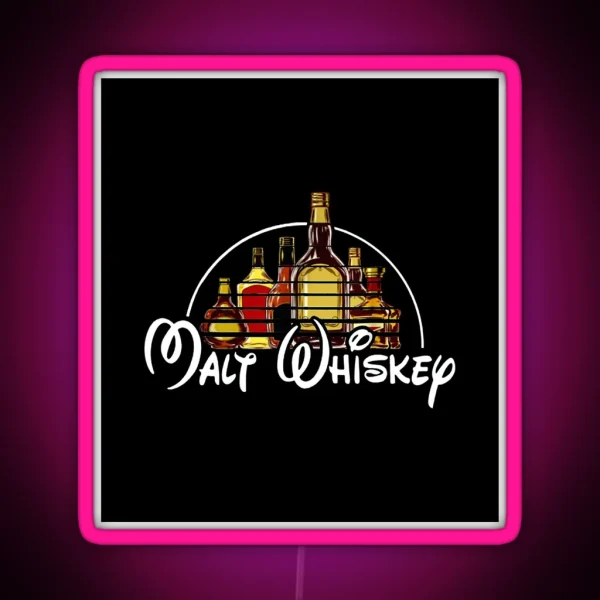 Malt Whiskey Drink RGB Neon Sign