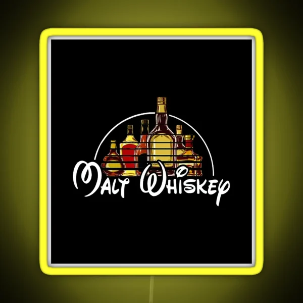 Malt Whiskey Drink RGB Neon Sign