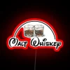 Vintage Malt Whiskey Distillery Neon Sign with Warm RGB Lighting