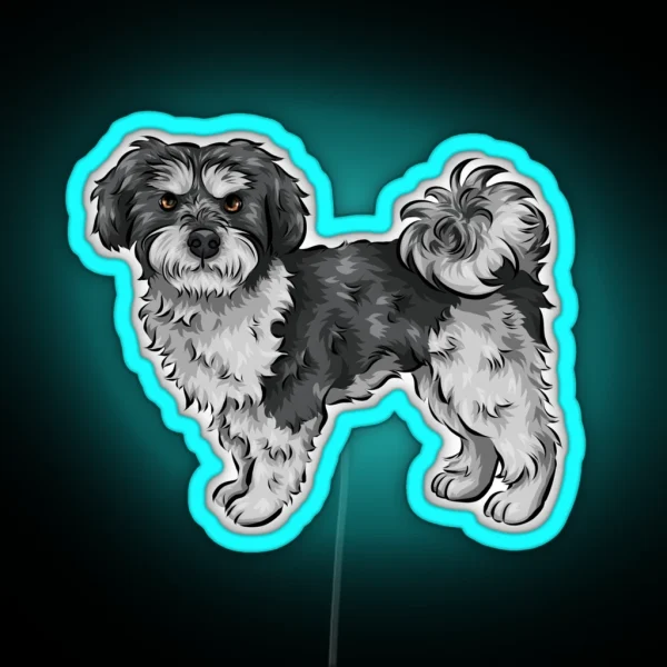 Maltipoo Cute Dog Art RGB Neon Sign