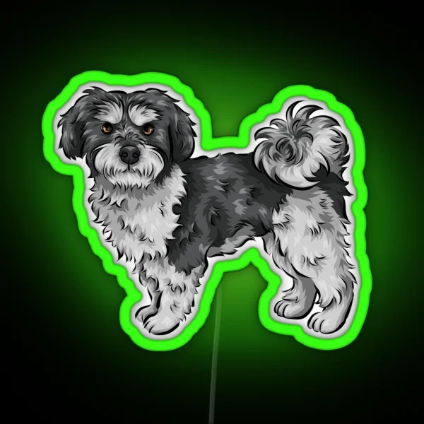 Maltipoo Cute Dog Art RGB Neon Sign