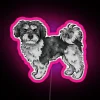 Customizable RGB Neon Canvas Sign Artwork for Maltipoo Lover Owners