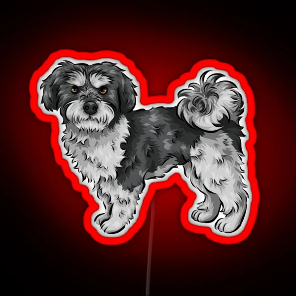 Maltipoo Cute Dog Art RGB Neon Sign