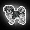 Cozy Home Decor with Vibrant Maltipoo Dog Neon Sign Artwork