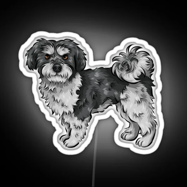Maltipoo Cute Dog Art RGB Neon Sign