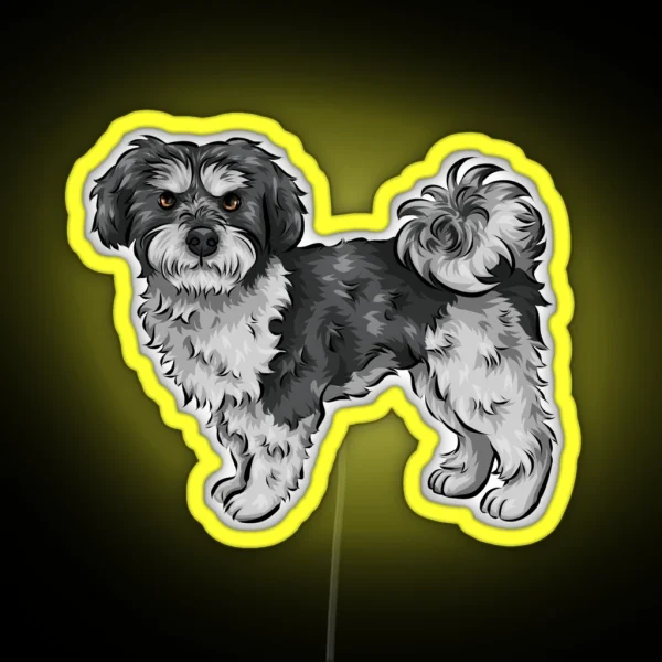 Maltipoo Cute Dog Art RGB Neon Sign