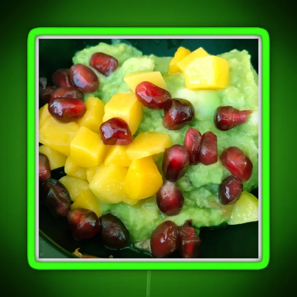 Mama S Guacamole With Fresh Mango And RGB Neon Sign