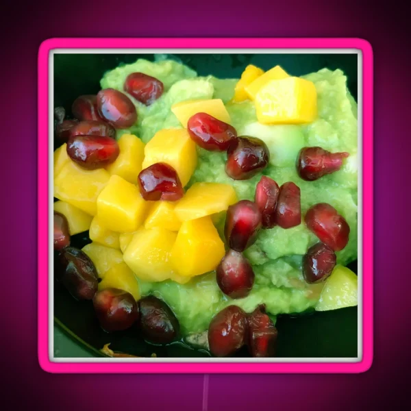 Mama S Guacamole With Fresh Mango And RGB Neon Sign