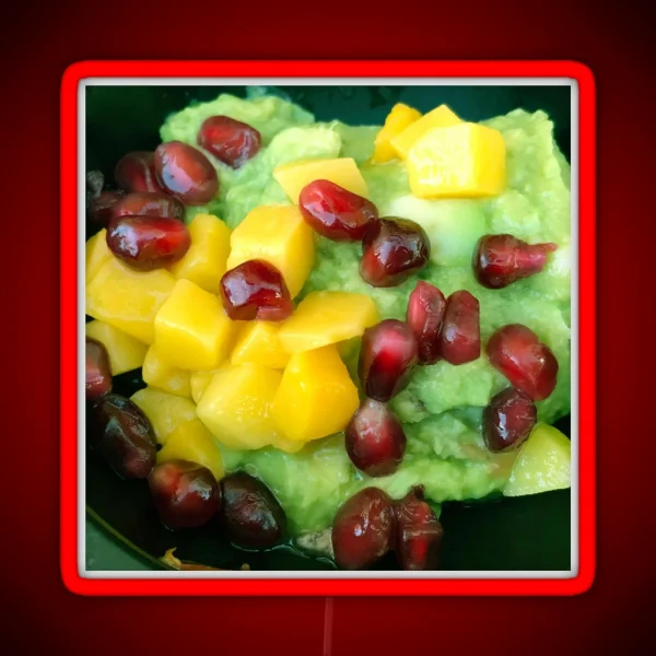 Mama S Guacamole With Fresh Mango And RGB Neon Sign