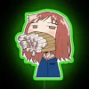 Vibrant Neon Sign Featuring Mamimi from FLCL Anime Pop Culture Icon