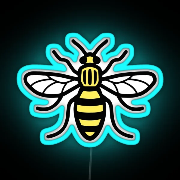 MANCHESTER WORKER BEE RGB Neon Sign