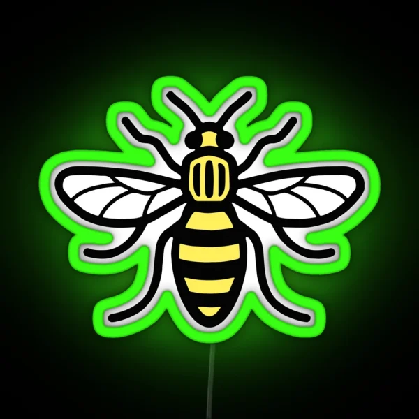 MANCHESTER WORKER BEE RGB Neon Sign