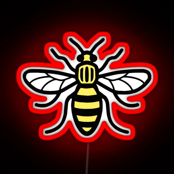 MANCHESTER WORKER BEE RGB Neon Sign