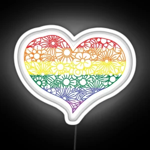 Mandala Heart Led Valentine Day RGB Neon Sign