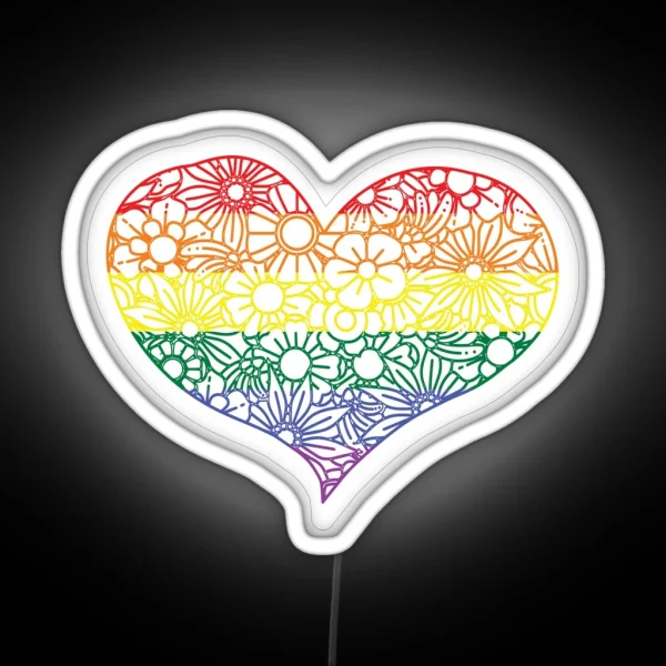 Mandala Heart Led Valentine Day RGB Neon Sign