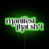 Vibrant RGB Neon Sign for Manifesting Success and Positive Energy Home