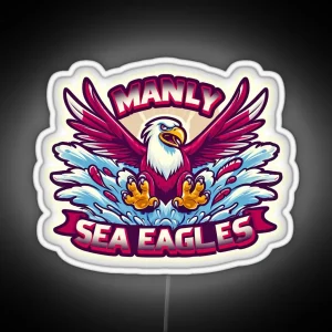 Manly Warringah Sea Eagles RGB Neon Sign