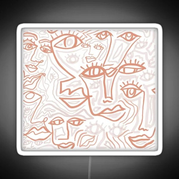 Many Faces RGB Neon Sign