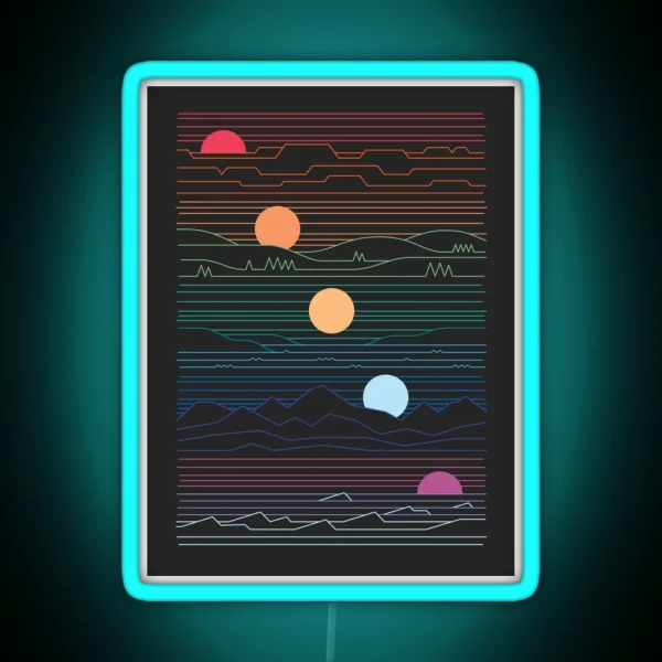 Many Lands Under One Sun RGB Neon Sign