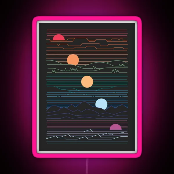 Many Lands Under One Sun RGB Neon Sign