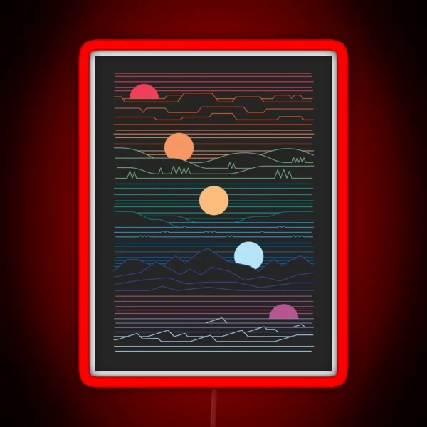 Many Lands Under One Sun RGB Neon Sign