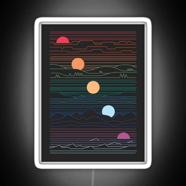 Many Lands Under One Sun RGB Neon Sign